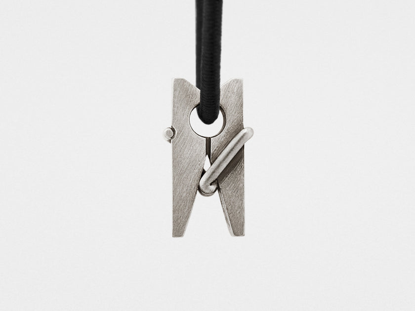 Clothespin Pendant in Sterling Silver – Snake Bones