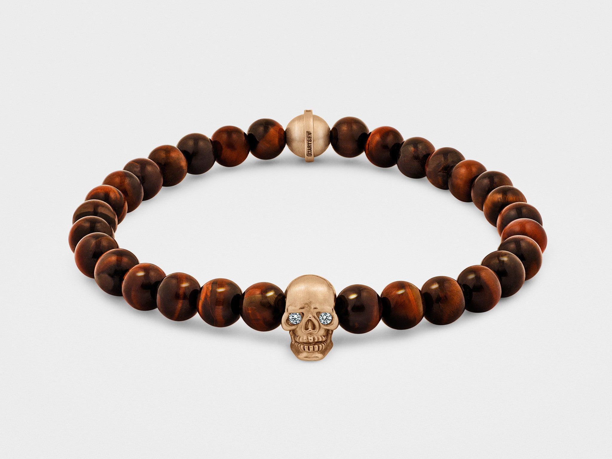 Skull Cuban Lava stone Bead Bracelet - Bead Bracelet, Gold Bracelets, Men's  Bracelets MANDILAX | Online Mens Jewelry Store Lagos | Iced Out and  customized Jewelry