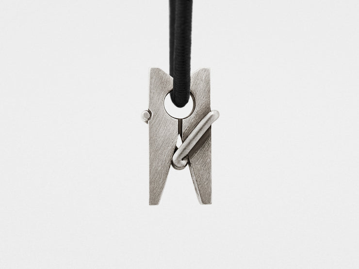 Clothespin Pendant in Sterling Silver – Snake Bones